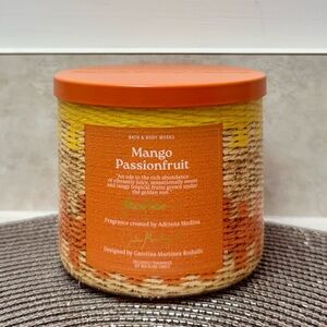 NWT Bath & Body Works Mango Passionfruit 3-Wick Candle BBW